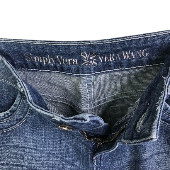 Simply Vera Vera Wang Women's Jeans Straight Leg Blue Denim Pants Cotton Sz‎ 4 - Picture 5 of 8